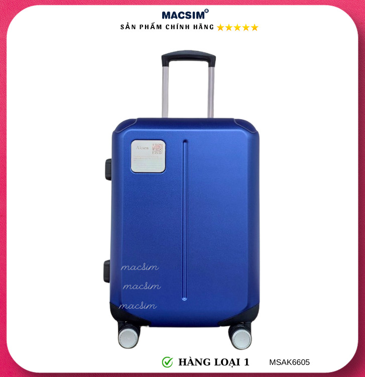 Vali cao cấp Macsim Aksen hàng loại 1 MSAK6605 cỡ 28 inch ( màu xanh)