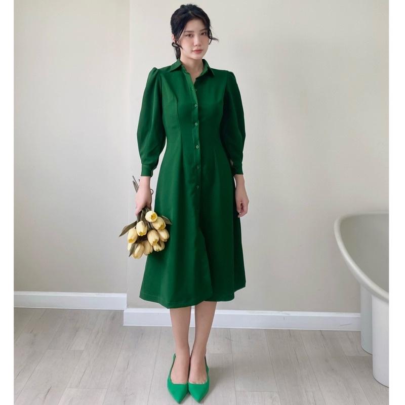 LUCI DRESS Đầm sơ mi tay phồng