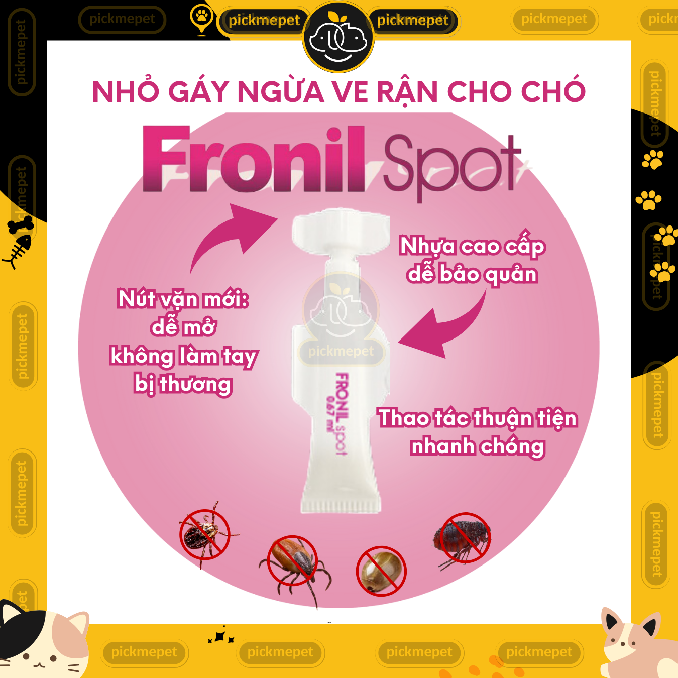 Fronil Spot - Nhỏ gáy ve rận, bọ chét cho CHÓ