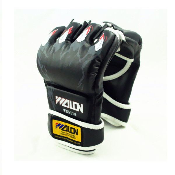 Găng tay đấm MMA wolon - đen