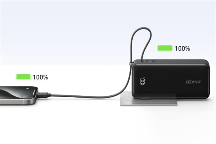 Pin sạc dự phòng 10000mAh kiêm Adapter Sạc Type-C PD 30W Anker A1637 (kèm cáp Type-C) - GiaPhucStore | Hàng Chính Hãng