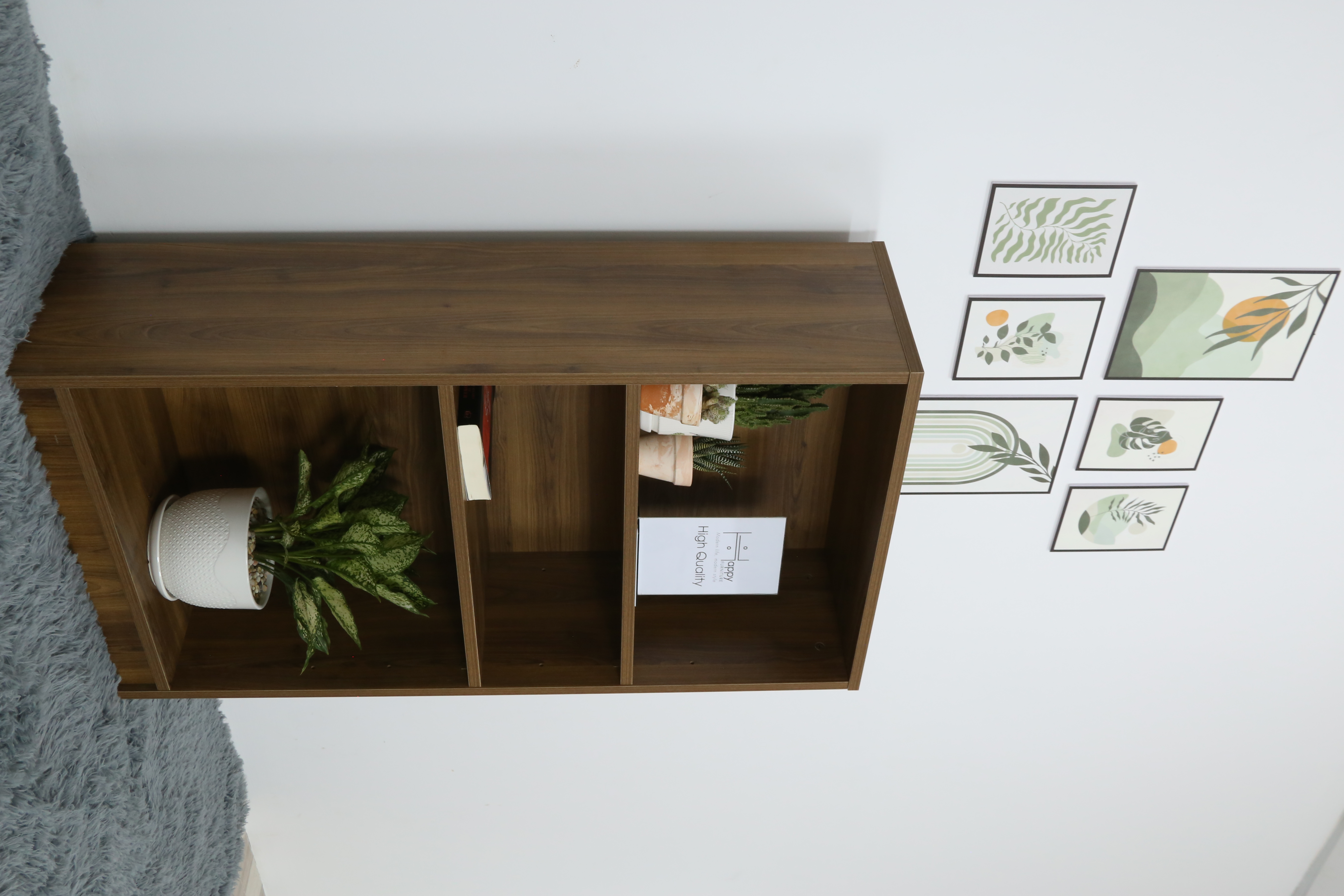 HAPPY FURNITURE , kệ sách 3 tầng - CATY , KSA_001 , 60cm x 28cm x 108cm