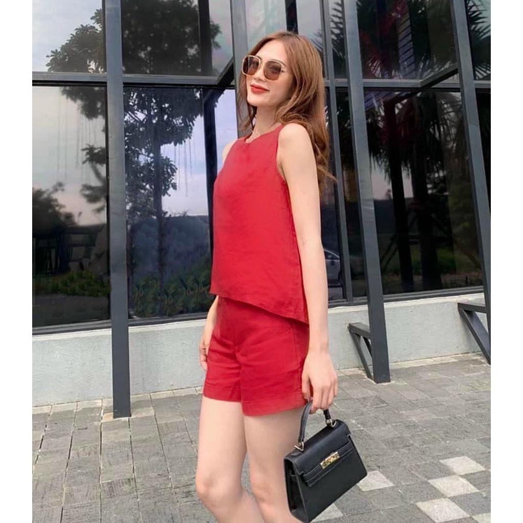 Set đồ bộ nữ mặc nhà, đi chơi chất liệu vải mềm nhẹ thoáng mát