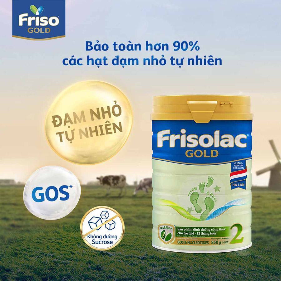 Sữa Bột Frisolac Gold 2 850g Dành Cho Trẻ Từ 6 - 12 Tháng Tuổi