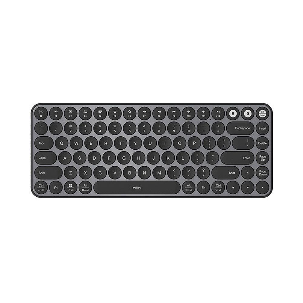 Bàn phím chế độ kép 85 phím không dây tắt tiếng công thái học Tương thích nhiều hệ thống MIIIW Mini BT & 2.4GHz