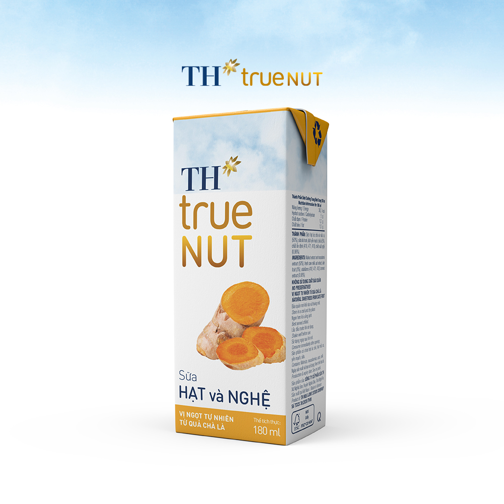 Thùng 48 hộp sữa hạt và nghệ TH true NUT 180 ml (180 ml x 48)