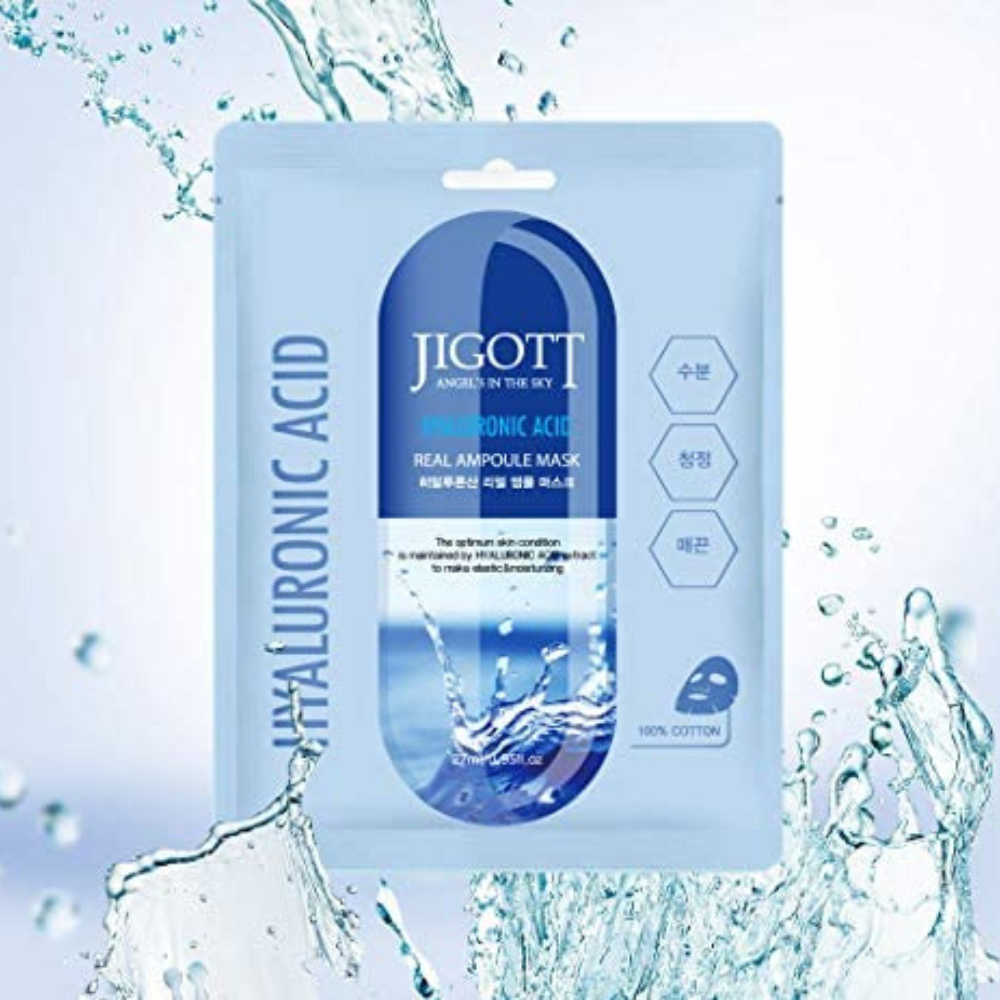 Mặt nạ dưỡng da cấp ẩm Jigott Hyaluronic Acid Real Ampoule Mask