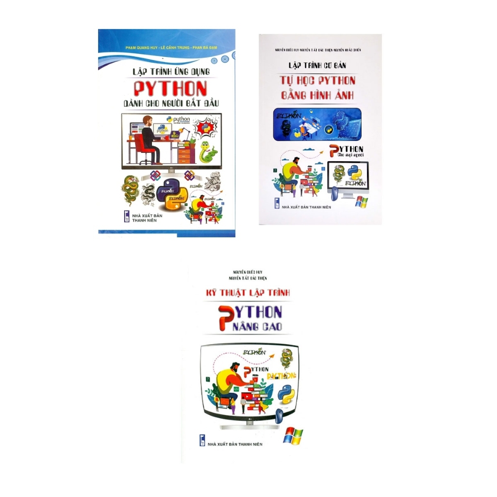 Sách - Combo Lập Trình Ứng Dụng - Python + Lập Trình Cơ Bản + Kỹ Thuật Lập Trình Python Nâng Cao (Bộ 3 Cuốn) - STK