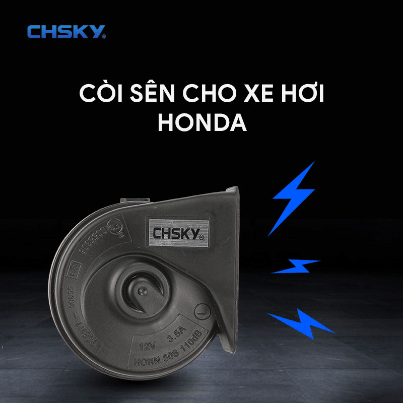 Bộ còi sên 12V dùng cho xe hơi HONDA loại jack 2 chân CHSKY AM80S-HD2