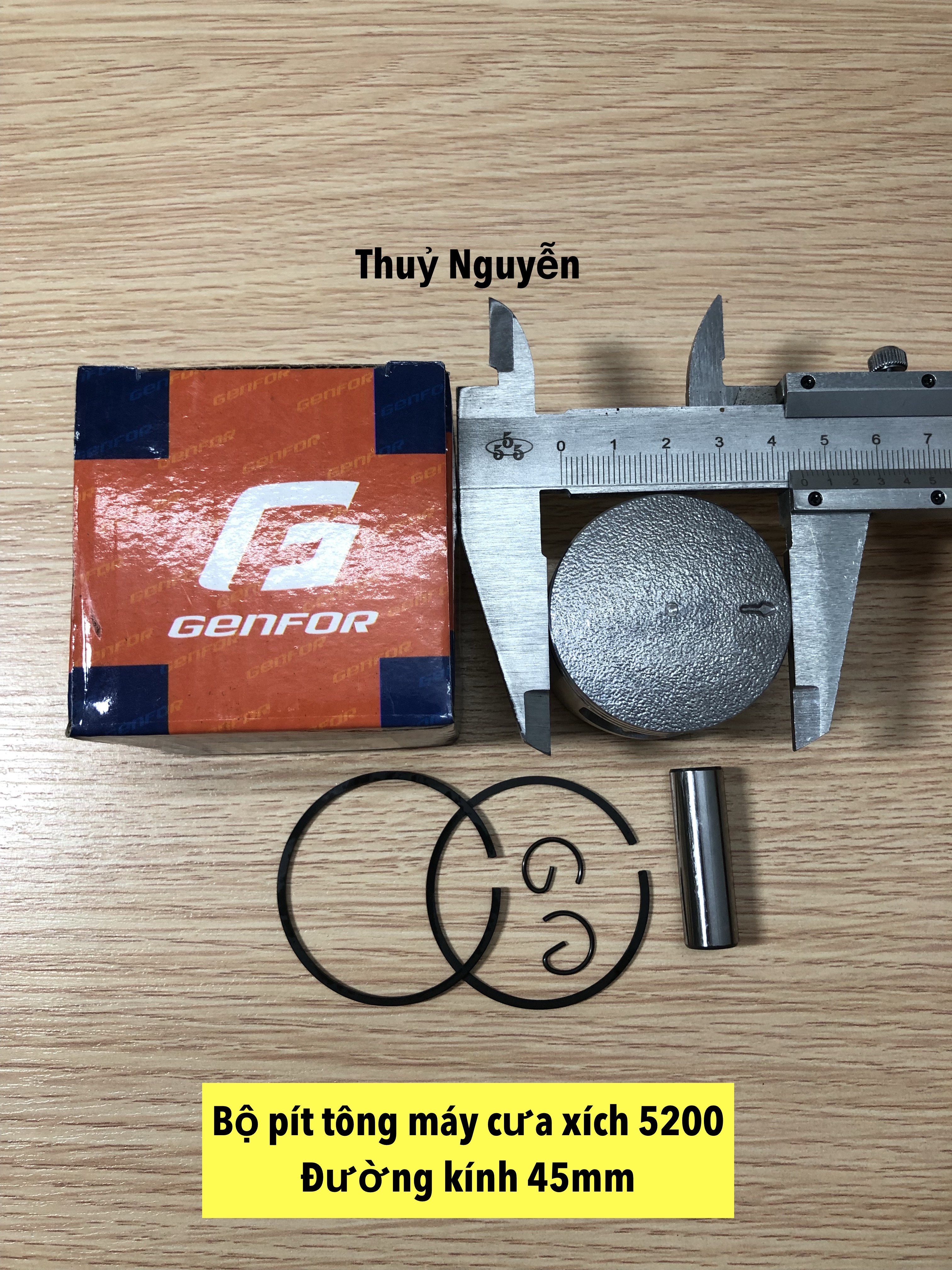 Bộ pít tông 45mm máy cưa 5200, 5900, 52cc