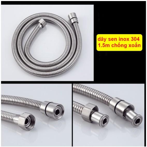 BỘ SEN CÂY TẮM ĐỨNG NÓNG LẠNH TRÒN TAY LỆCH INOX SUS 304 CAO CẤP SC02