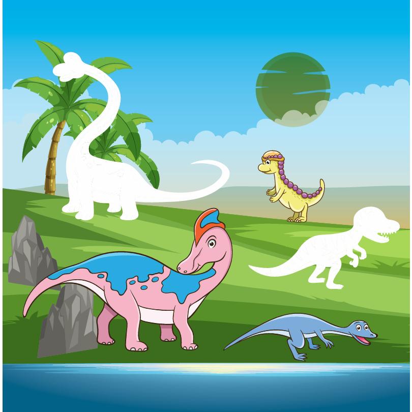 Sách - Dán Hình Phát Triển IQ-EQ-CQ - Công Viên Khủng Long - Tập 6