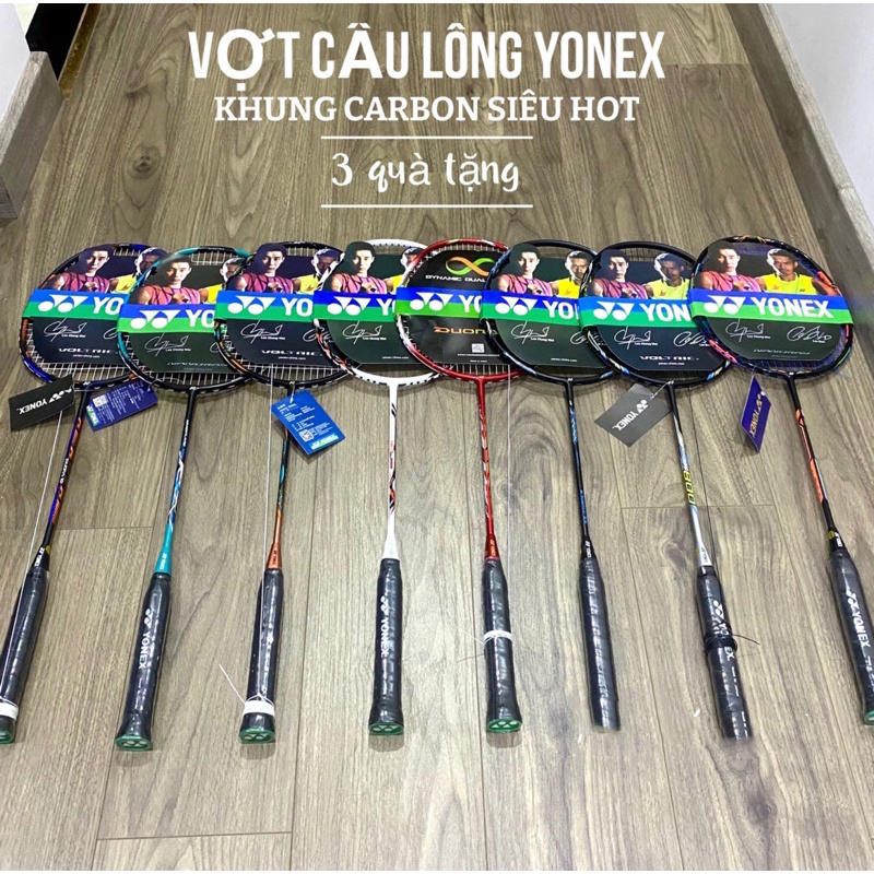 Vợt Cầu Lông Khung Carbon 4U Căng Sẵn 10kg (100zz,800,11Pro..) + Tặng Cuốn Cán Và Bao Đựng Vợt