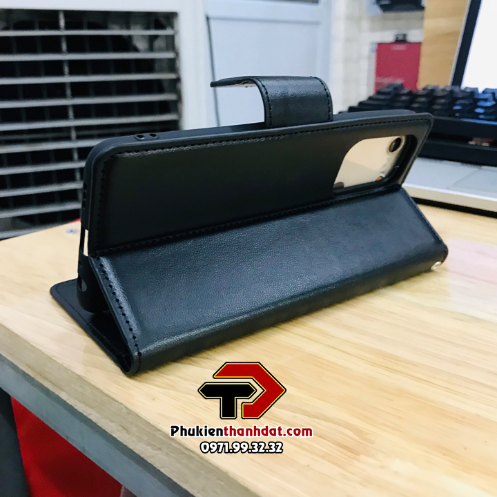 Bao da dạng ví cho OPPO Reno8 Z 5G hiệu Hanman có quai cài - Hàng chính hãng