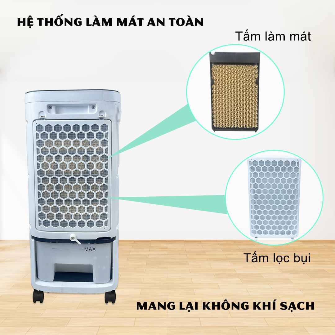 Quạt Điều Hòa Làm Mát Không Khí Galen G020 Công Suất 65W, Công Nghệ Nhật Bản, Tiết Kiệm Điện Năng - Hàng Chính Hãng