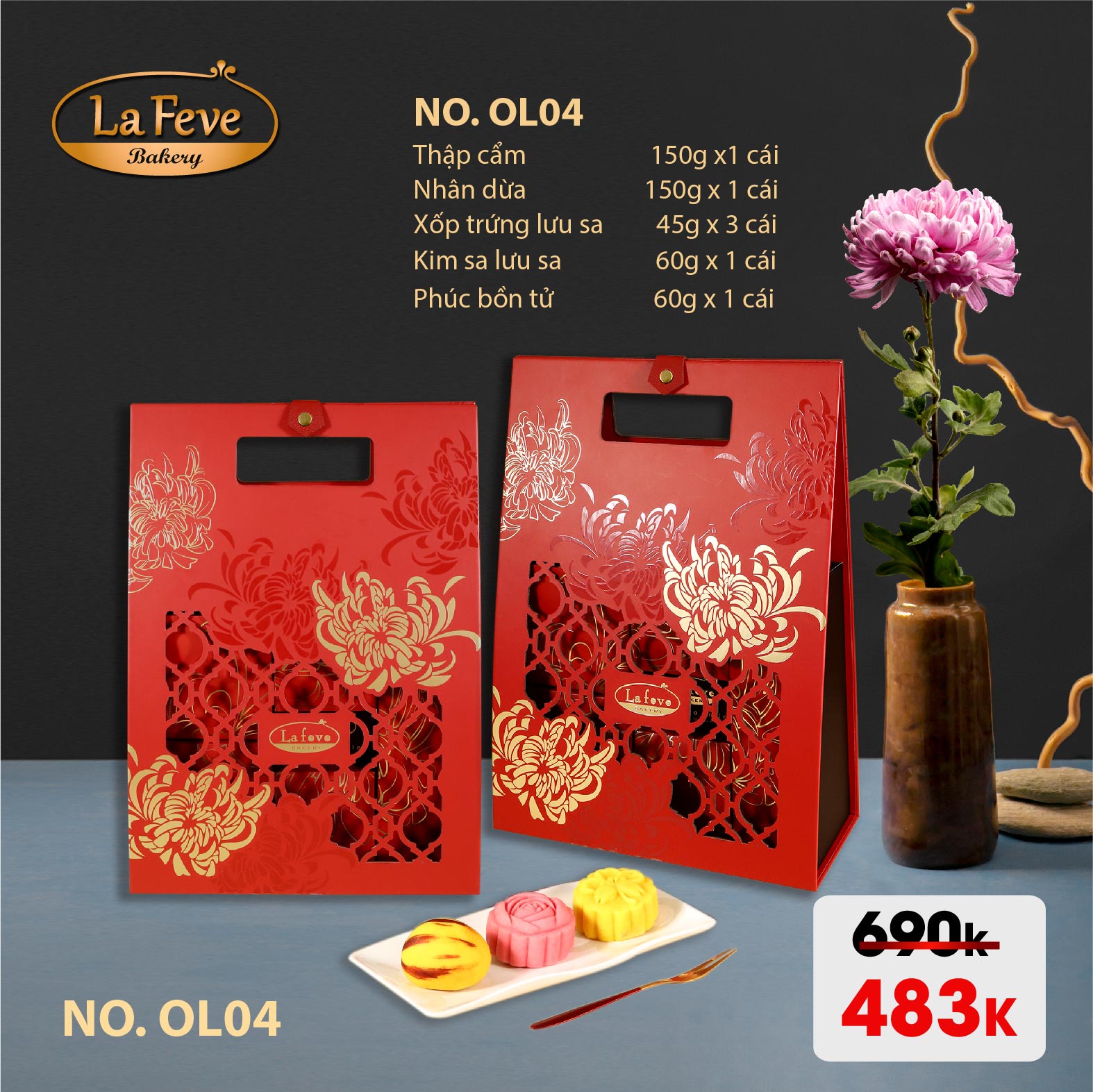 Bánh Trung Thu Lafeve - Lễ Hộp OL04