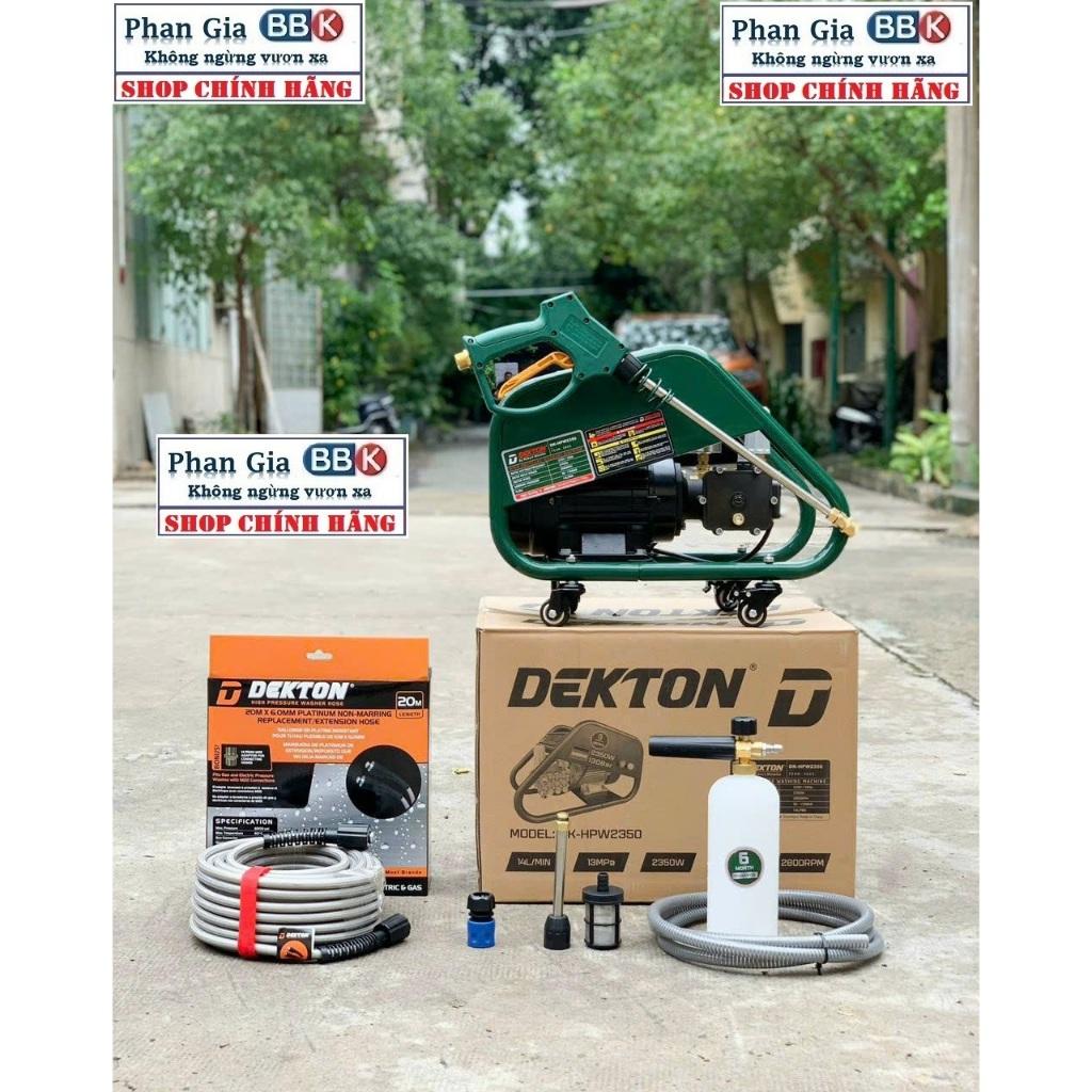 Máy Rửa Xe Công Nghiệp Dekton DK-HPW2350 - Công Suất 2350W - Có Chỉnh Áp - Motor Đầu Rời - Di Cuyển Bằng  Bánh Xe