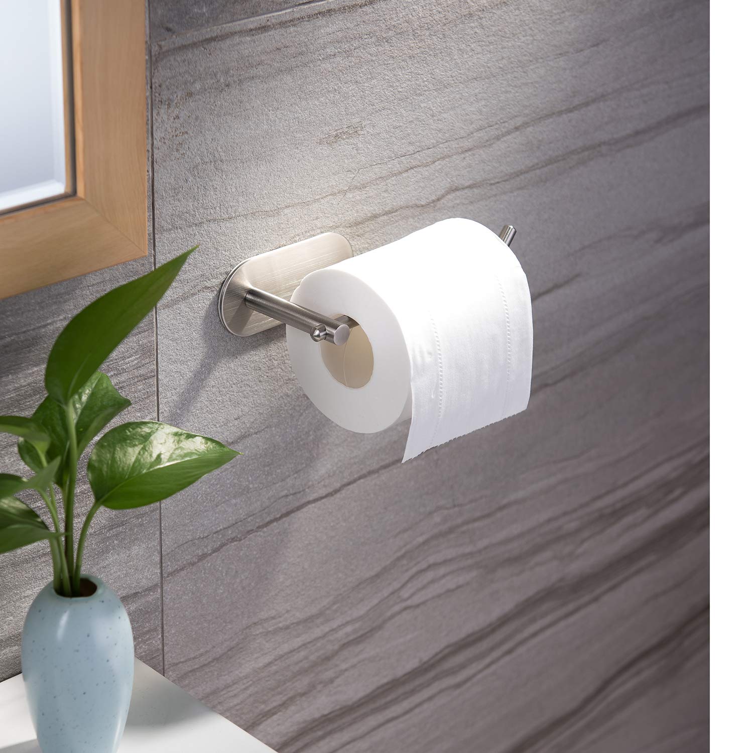 Kệ treo cuộn giấy vệ sinh inox 304 dán tường Hobby Home Decor G8