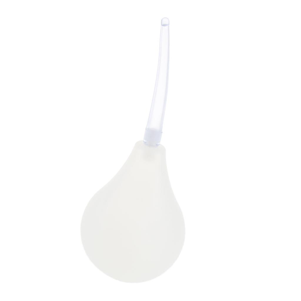 224ml Men Women Enema Bulb Clean Anal Silicone Douche with Nozzle Set White