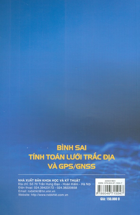 Bình Sai Tính Toán Lưới Trắc Địa Và GPS/GNSS