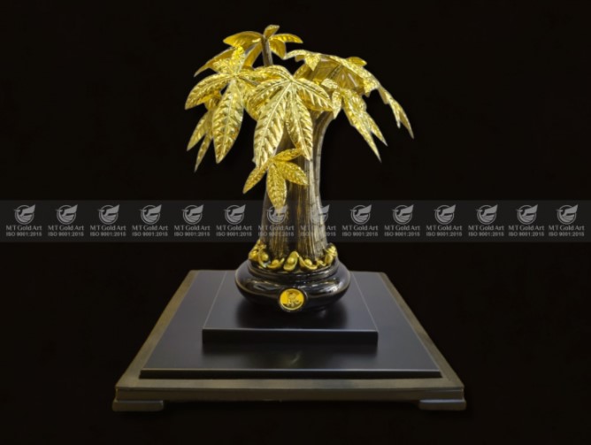 Cây kim ngân dát vàng MT Gold Art M03- Hàng chính hãng, quà tặng dành cho sếp, khách hàng, đối tác
