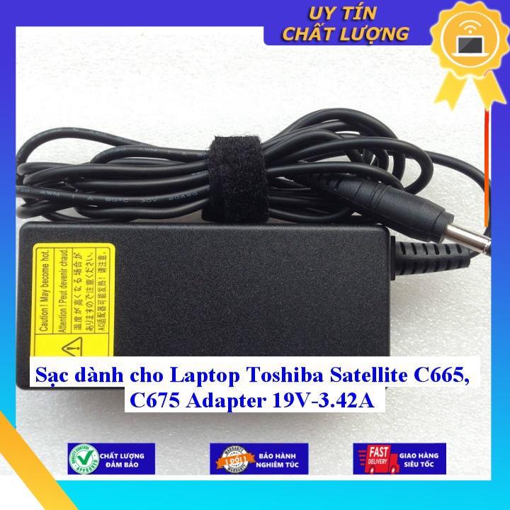 Sạc dùng cho Laptop Toshiba Satellite C665 C675 Adapter 19V-3.42A - Hàng Nhập Khẩu New Seal