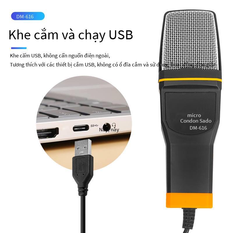 Phong cách mới nhất phát sóng trực tiếp micrô trò chơi bằng giọng nói 3.5 có giá đỡ USB ghi âm máy tính để bàn micrô tụ điện có dây