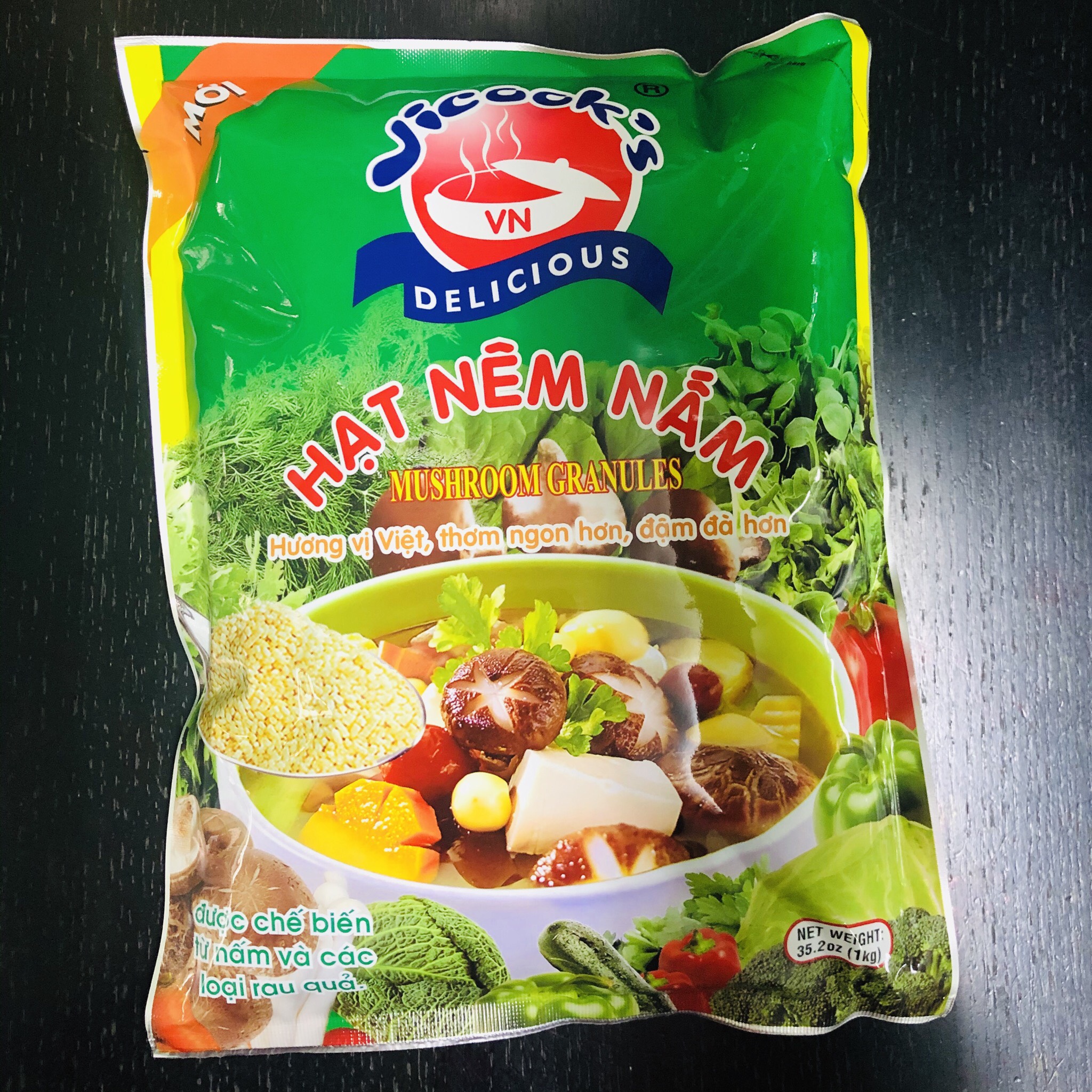 Combo 3 gói Hạt nêm Nấm Vicook's 1KG/gói