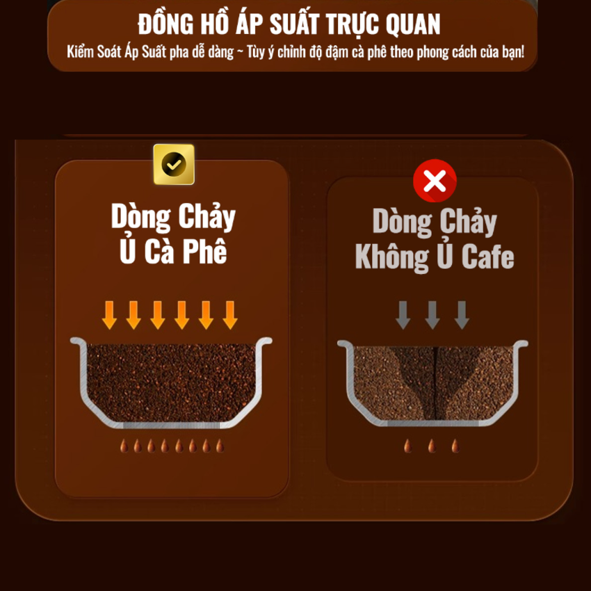 Máy pha cà phê bán tự động 4 trong 1 chuyên nghiệp Cappuccino, Espresso, Latte. Thương hiệu Nga cao cấp DSP - KA3107 - HÀNG CHÍNH HÃNG