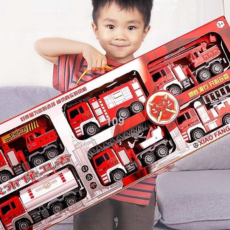 Set 6 mô hình xe cứu hỏa cỡ lớn cao cấp cho bé,xe đồ chơi cứu hoả, xe thang, xe bồn cứu hoả, xe xịt nước, đồ chơi ô tô