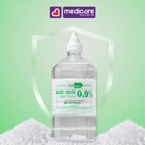 0132376 Nước muối MEDiCARE PHARMACY 0.9% 1000ml