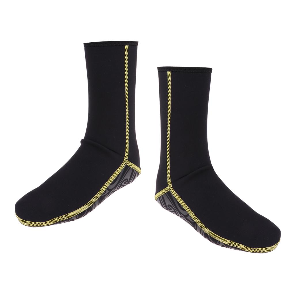 1 Pair Water Shoes Beach Fin Socks Neoprene Diving Boots Scuba Snorkel Booties Surfing Wetsuit Sports Waterproof Foot Protector for Men Women