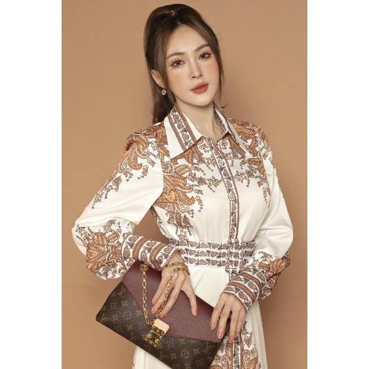 ĐẦM LỤA HOẠ TIẾT SANG TRỌNG