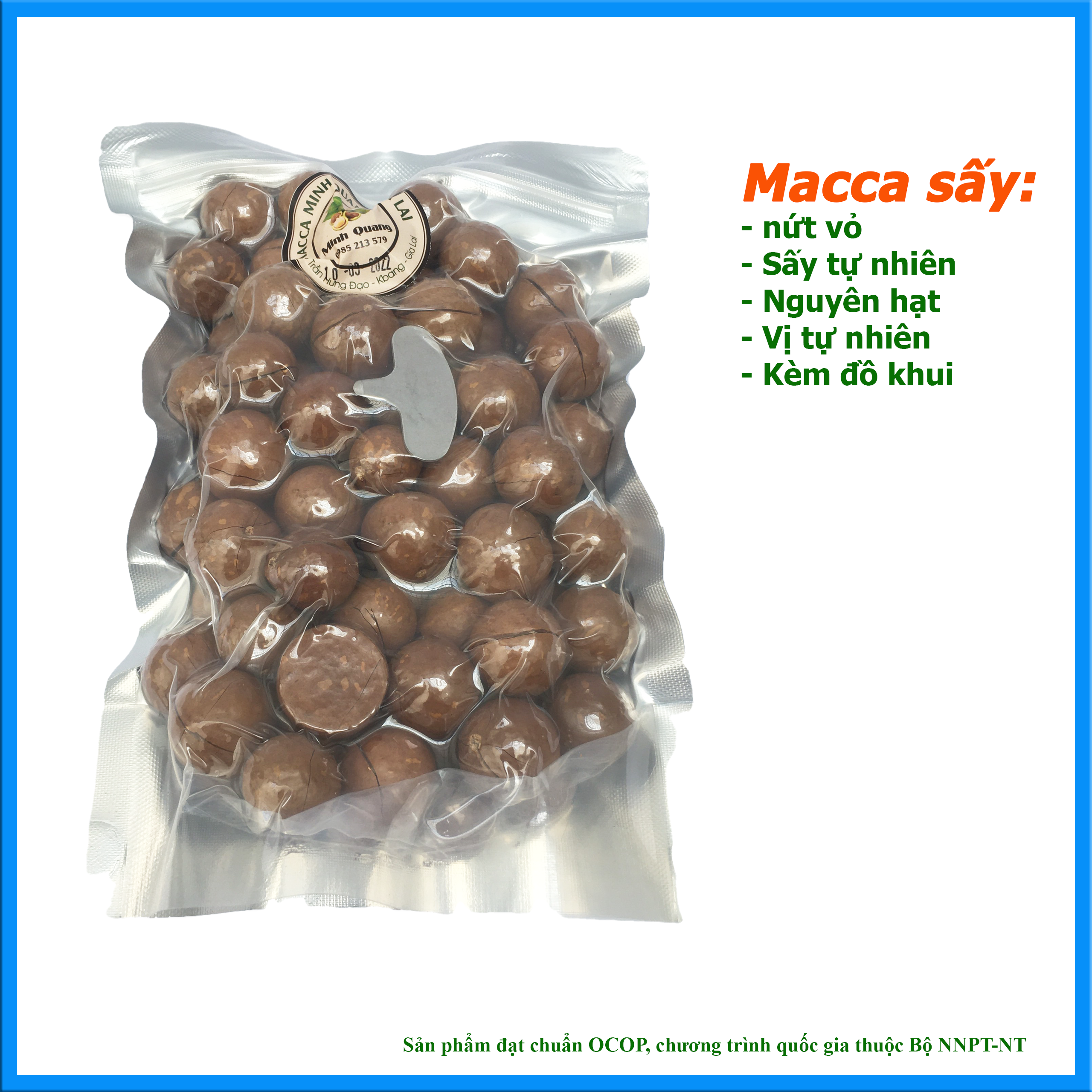 Combo 2 gói macca sấy nứt vỏ cao cấp Minh Quang (500g x 2) - Hạt dinh dưỡng cho bà bầu, trẻ em, làm sữa hạt, hỗ trợ làm đẹp - kèm đồ khui