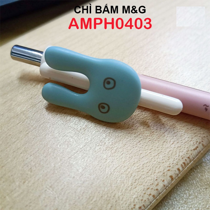 Bút chì bấm viết rất êm M&amp;G AMPH0403 Hình chú thỏ ngay tay cầm