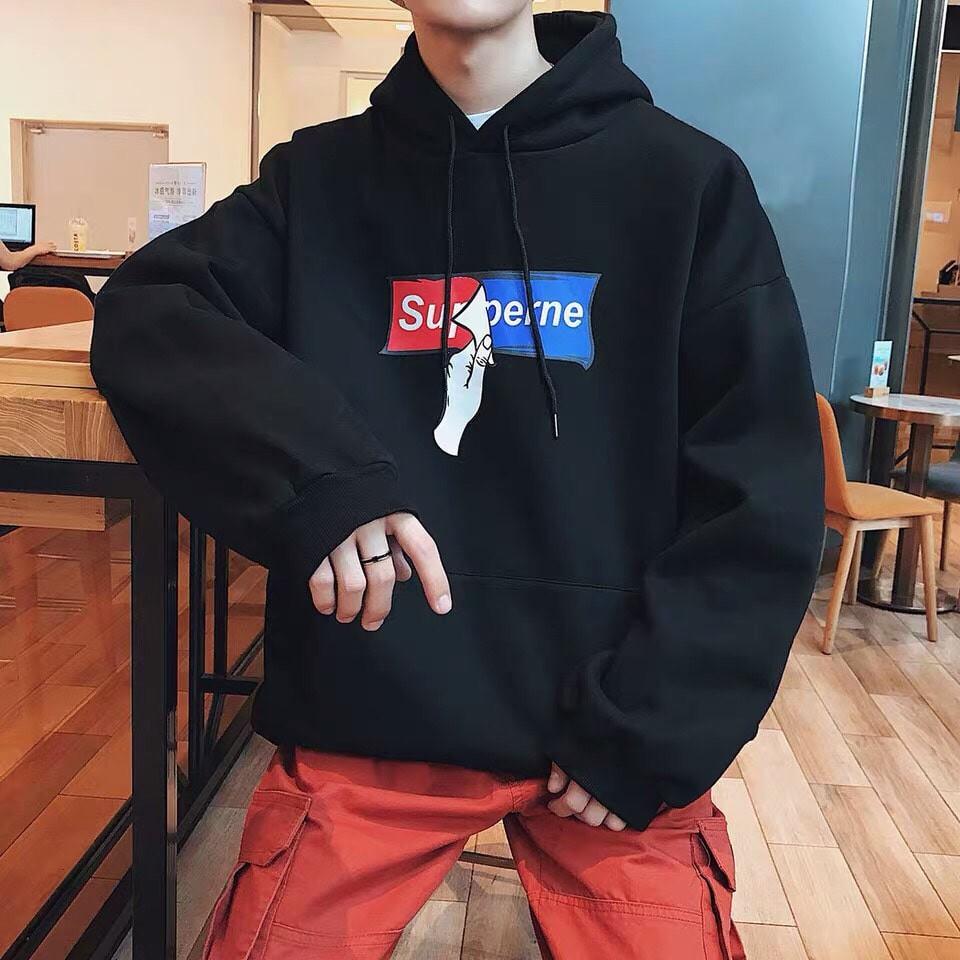 Áo Hoodie Nam Superme Chất Nỉ Lót Lông Full Size
