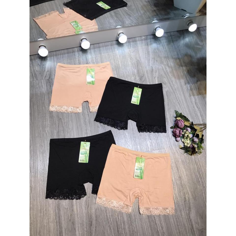 Quần mặc trong váy cotton pha ren
