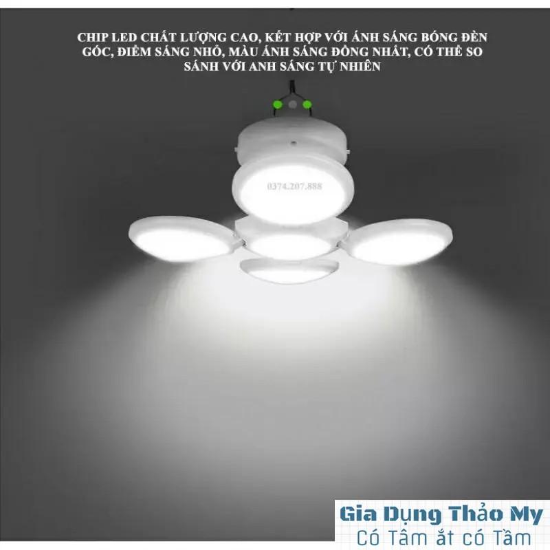 Đèn Led siêu sáng tích điện 4 cánh siêu sáng 40W