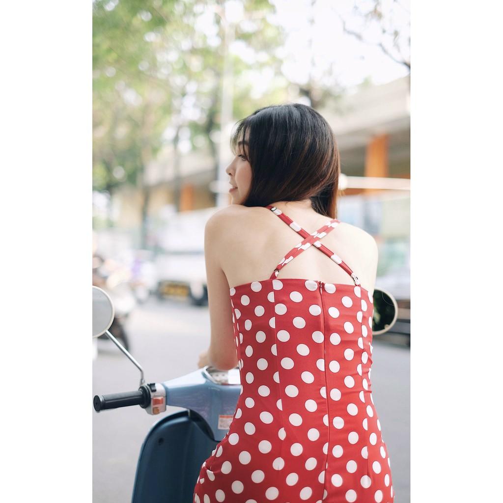 Đầm dây Polka Dot