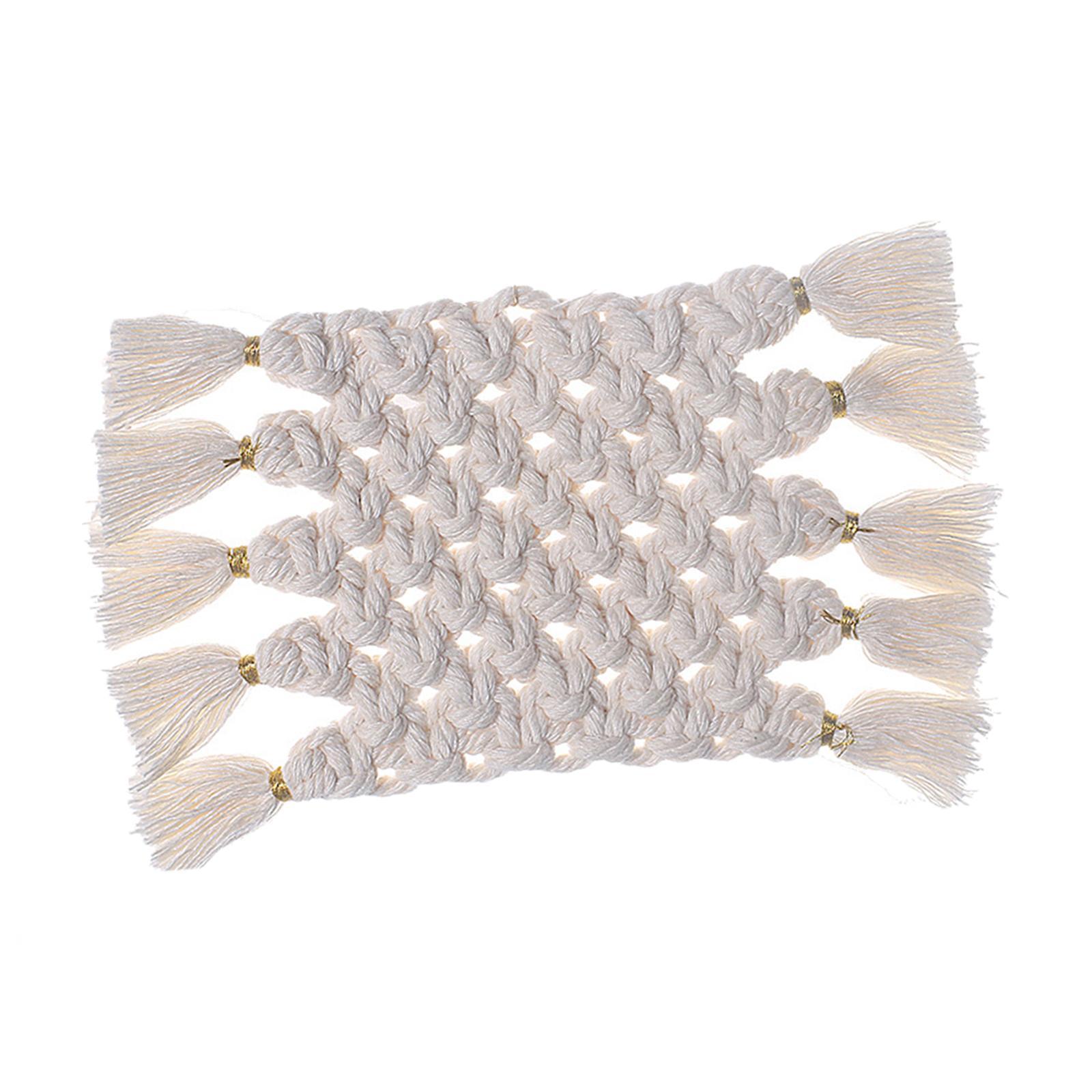 Coasters Cup Pad Table Mats Non Slip Kitchen Dining Table Woven Tassels