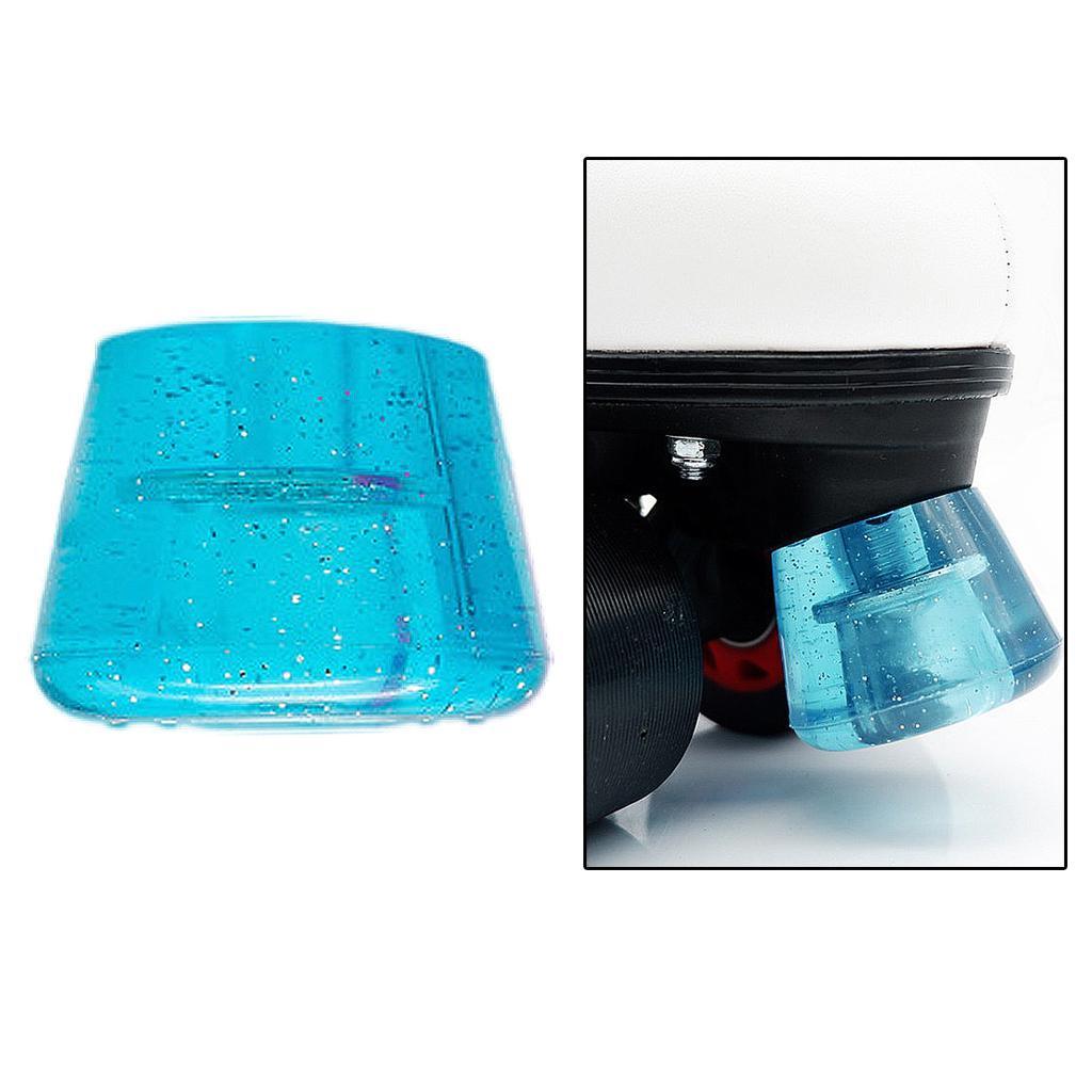2x Crystal Roller Skate Brake Pads, Adults Inline Roller Skates Top Shutter, Brakes Block Stopper Fits for Any