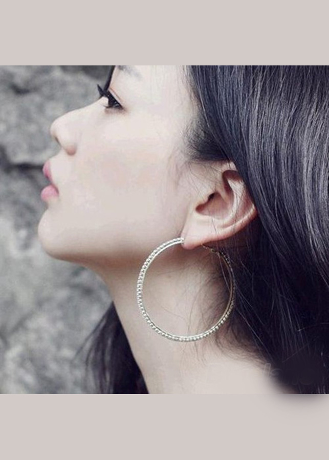 Bông tai hợp kim tròn lấp lánh thời trang BHBT208