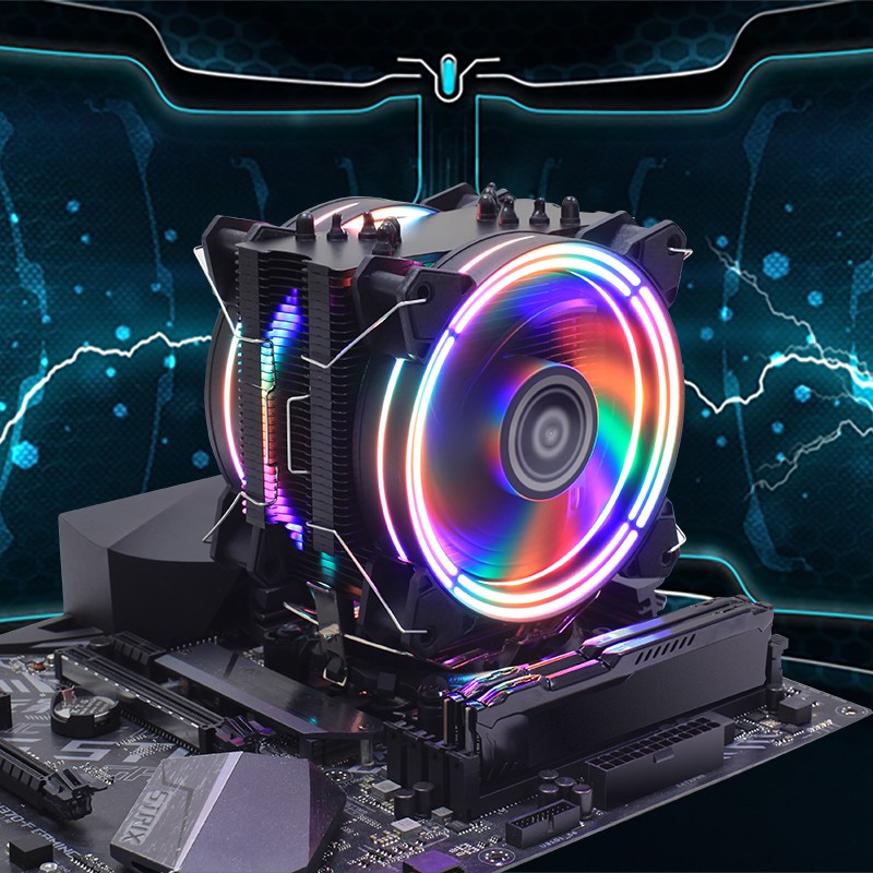 Tản nhiệt khí CPU ALSEYE H120D RGB, 6 ống đồng, 2 Fan - Hàng chính hãng