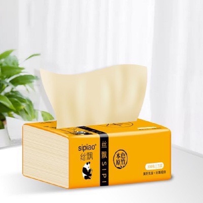 Combo 10 bịch giấy ăn gấu trúc loại 1 - 300 tờ / 1 gói siêu mềm mại siêu dai , thiết kế nhỏ gọn , có thể mang theo an toàn và tiện lợi