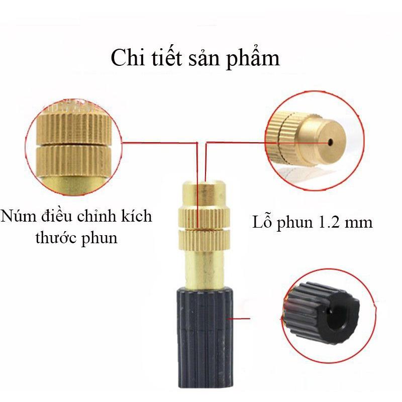 Béc đơn đầu đồng, tưới cây,mát máy , tưới lan