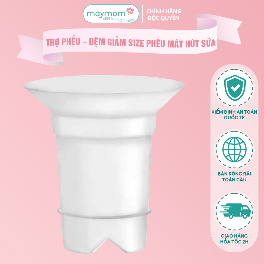 Trợ Phễu Maymom Size 13-15-17-19-21mm, Đệm Giảm Hạ Size Phễu Hút Sữa, Cup Vắt Sữa, Chất Liệu Silicone Êm Ái và An Toàn