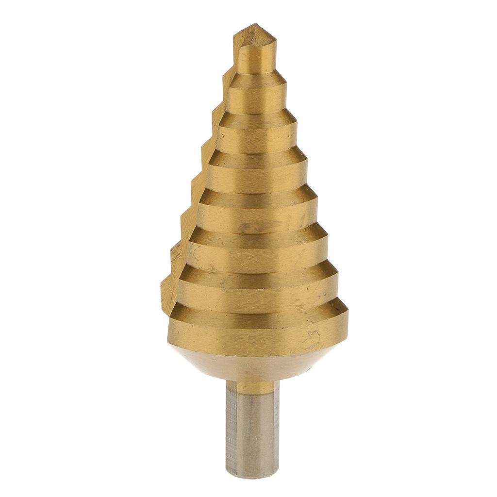 HSS Titanium Step Cone Drill Bit Hole Cutter 10mm-45mm HSS For Sheet Metal