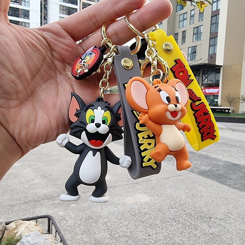 Móc Chìa Khoá Xe Máy Tom Và Jerry. Móc treo chìa khoá ô tô phong cách trẻ trung