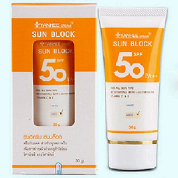 Kem chống nắng YANHEE SUN BLOCK - BEGIE Thái Lan 30g (Màu trắng cam)