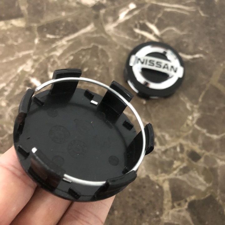 Logo chụp mâm, ốp lazang bánh xe ô tô Nissan đường kính 60MM
